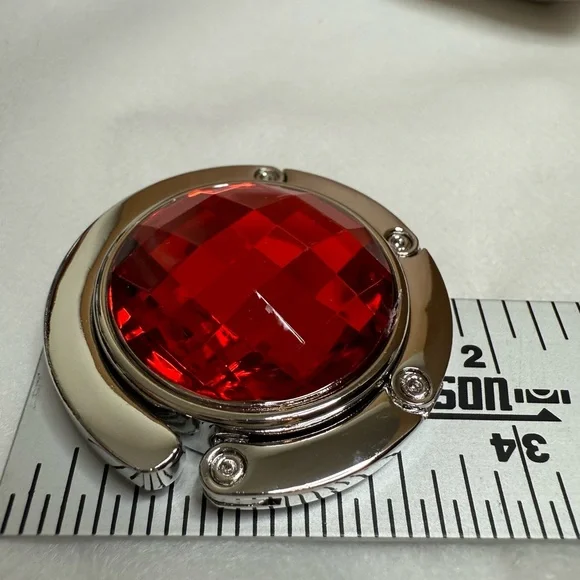 Light green and Silver-tone Purse Hook - Picture 4 of 4